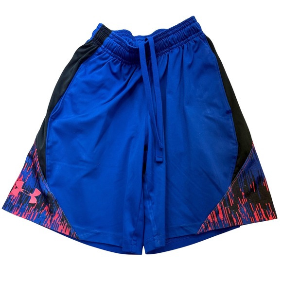 Under Armour Other - Under Armour Shorts Kids‎ YXS Blue Black Pink Athletic Basketball Gym Sporty